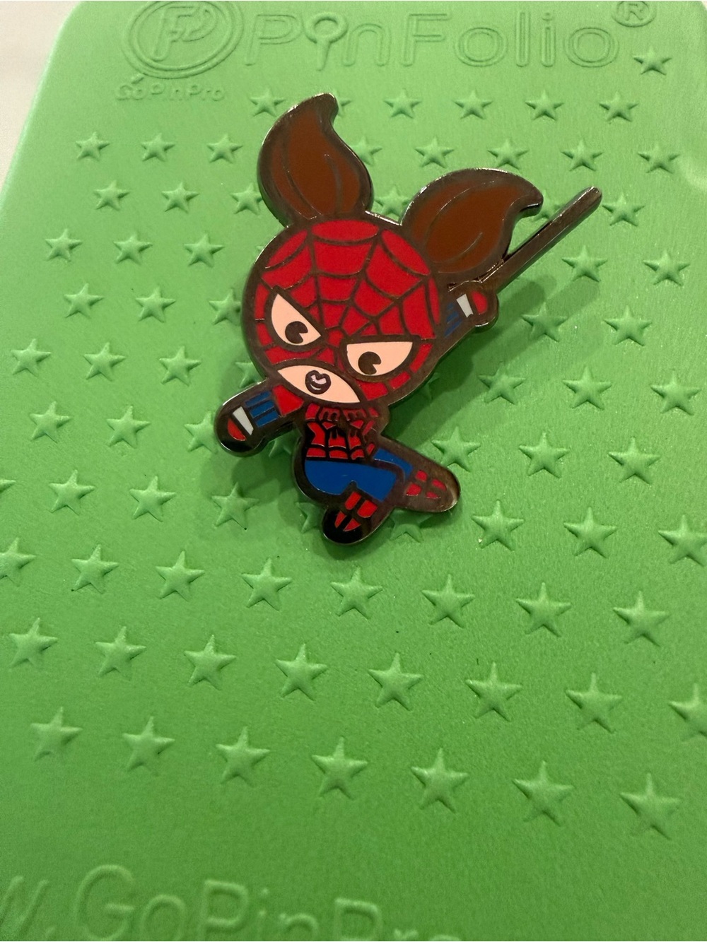 Spider Girl Enamel Pin - Red & Blue